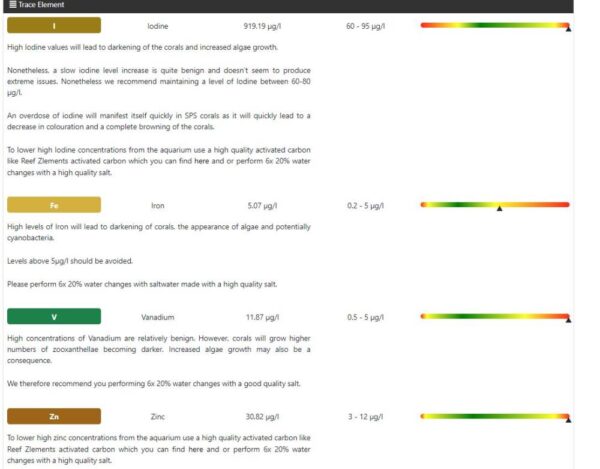 Reef Zlements ICP Test ADVANCED+RO – Bild 2
