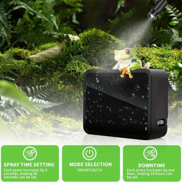 Glovios Luftbefeuchter Terrarium mit Timer und Sprühdüsen 360 ° Verstellbar – Bild 4