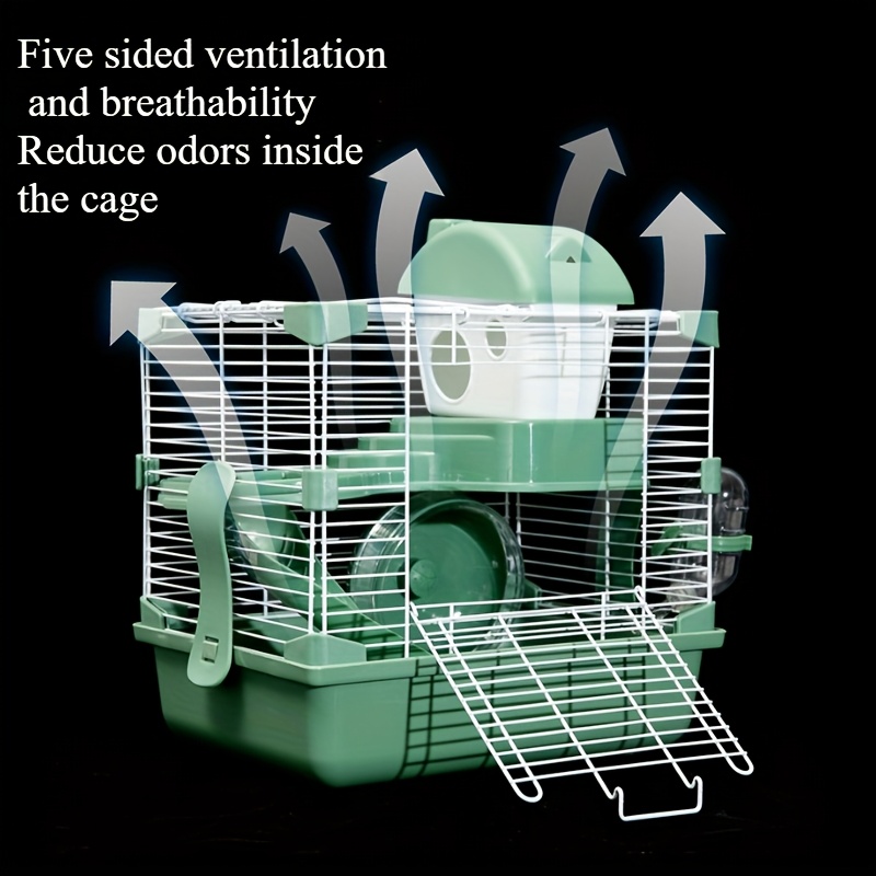 Hamster Käfig Luxus-Schloss - kleines Doppelstöckiges Zuhause für Hamster