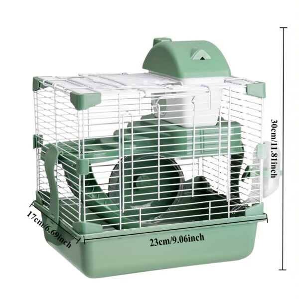 Hamster Käfig Luxus-Schloss - kleines Doppelstöckiges Zuhause für Hamster – Bild 3