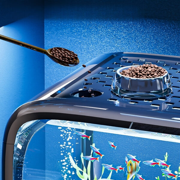 Kleines Modernes Luxus-Aquarium -Transparenter Blickfang - 20 l-schwarz – Bild 9