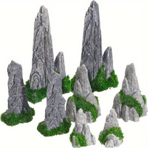 Miniatur Zen-Garten Berge (8-teilig): Realistische Felsformationen für Ihr Mini-Landschaftsdesign
