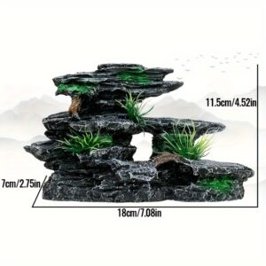 Miniatur - Gebirgslandschaft mit Felsen - Moos und Baumhöhle