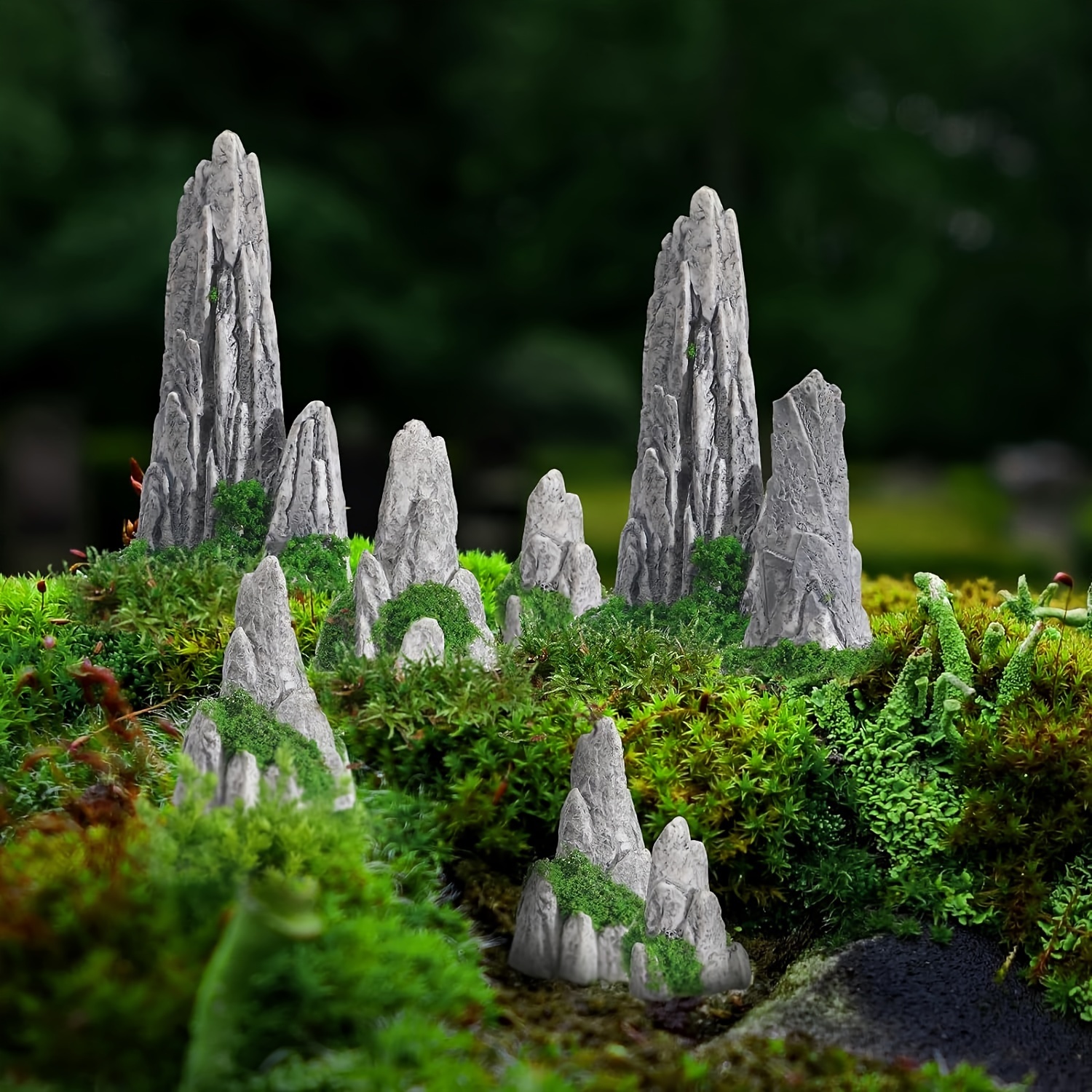 Miniatur Zen-Garten Berge (8-teilig): Realistische Felsformationen für Ihr Mini-Landschaftsdesign