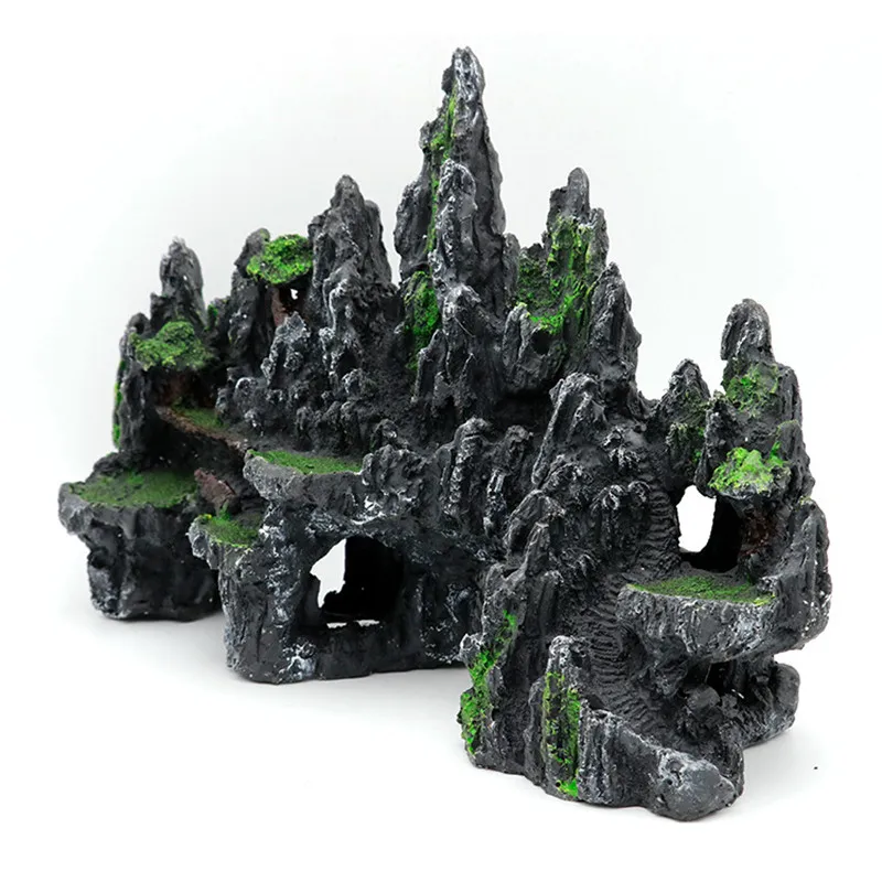 Supergroße Felsen-Aquarium-Dekoration - Realistische Landschaft aus Harz
