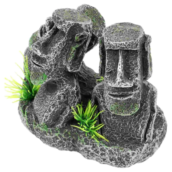 Harz Moai-Statue Aquarium Dekoration - Kreativer Blickfang für Ihr Aquarium – Bild 5