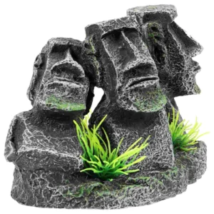 Harz Moai-Statue Aquarium Dekoration - Kreativer Blickfang für Ihr Aquarium