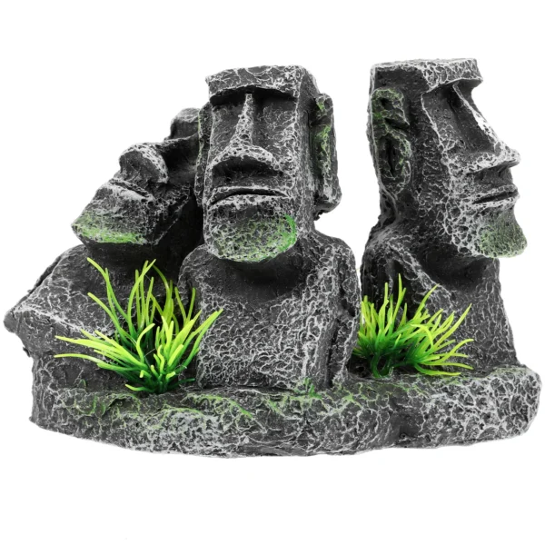 Harz Moai-Statue Aquarium Dekoration - Kreativer Blickfang für Ihr Aquarium – Bild 6