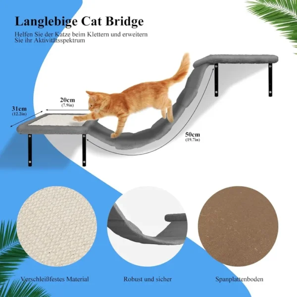 Handgemachtes 10-teiliges Katzen-Kletterwand-Set – Bild 9