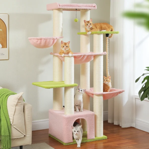 Großer Katzenbaum Robuster Katzenturm mit Luxusausstattung für Große Katzen – Bild 27