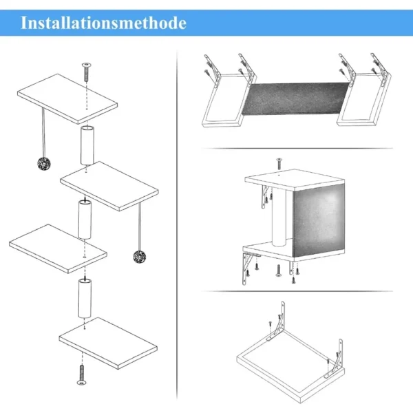 Handgemachtes 10-teiliges Katzen-Kletterwand-Set – Bild 5