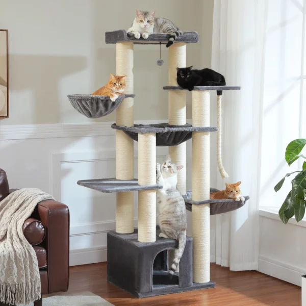 Großer Katzenbaum Robuster Katzenturm mit Luxusausstattung für Große Katzen – Bild 2