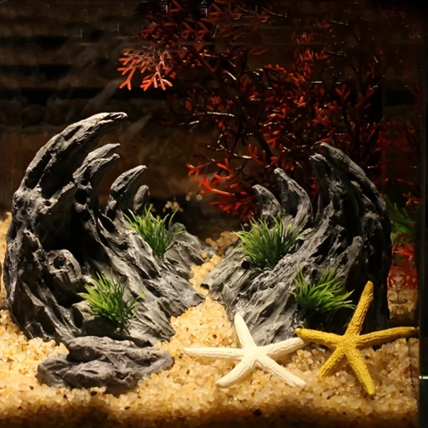 Harz Felsenbrunnen Aquarium Dekoration - Realistische Aquascaping-Elemente für vielfältige Szenarien – Bild 3