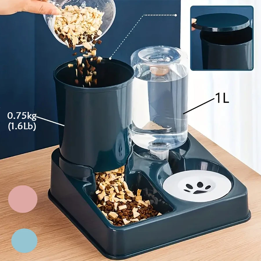 2-in-1 Automatischer Futter- und Wasserspender für Haustiere