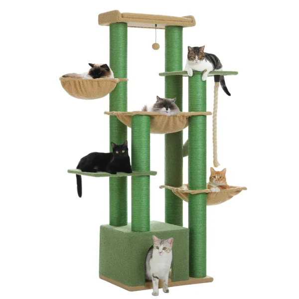 Großer Katzenbaum Robuster Katzenturm mit Luxusausstattung für Große Katzen – Bild 8