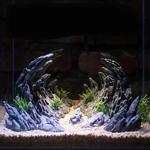 Harz Felsenbrunnen Aquarium Dekoration - Realistische Aquascaping-Elemente für vielfältige Szenarien – Bild 4