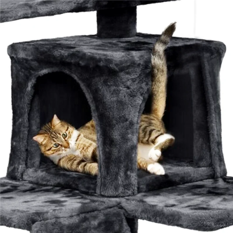 Katzenbaum Multi-Level Robuster Kletterturm mit Kuschelhöhlen