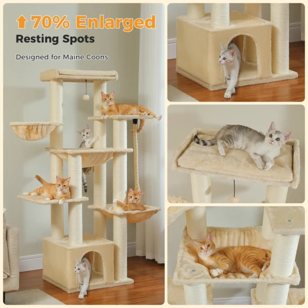 Großer Katzenbaum Robuster Katzenturm mit Luxusausstattung für Große Katzen – Bild 25