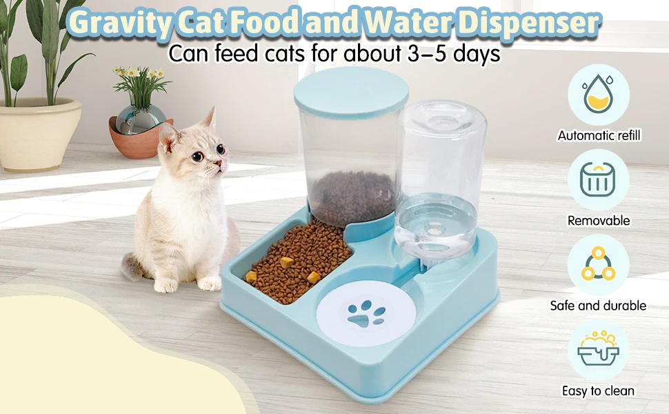 2-in-1 Automatischer Futter- und Wasserspender für Haustiere