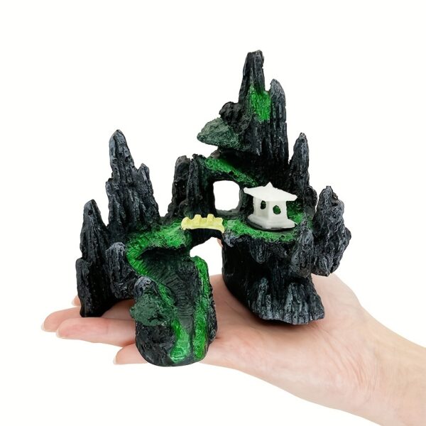Miniatur-Berglandschaft mit Pavillon und Höhlen – Bild 3