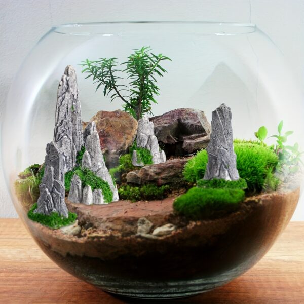 Miniatur Zen-Garten Berge (8-teilig): Realistische Felsformationen für Ihr Mini-Landschaftsdesign – Bild 3