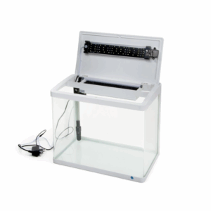 80 L Aquariumset Modernes Glasaquarium in Schwarz mit Dual-LED-Beleuchtung und Filtersystem
