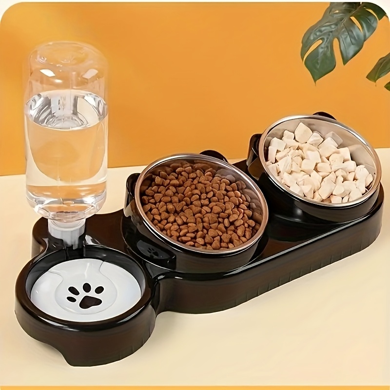 3-in-1 Futter- & Wasserspender – Automatisch & rutschfest