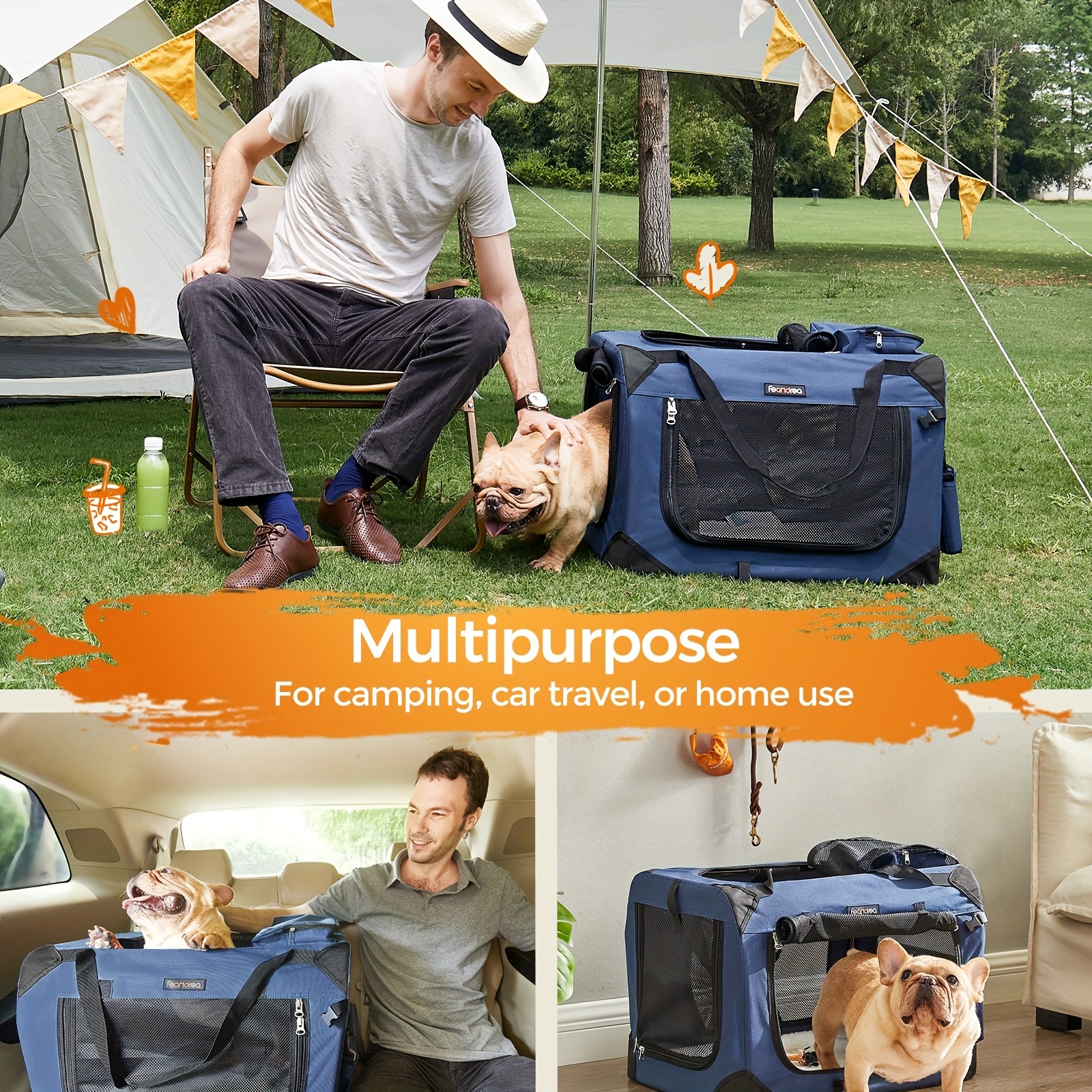 Faltbare Haustier-Transporttasche – 60 x 42 x 42 cm