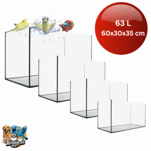 63 Liter Handgefertigtes Glas-Aquarium - 60x30x35cm