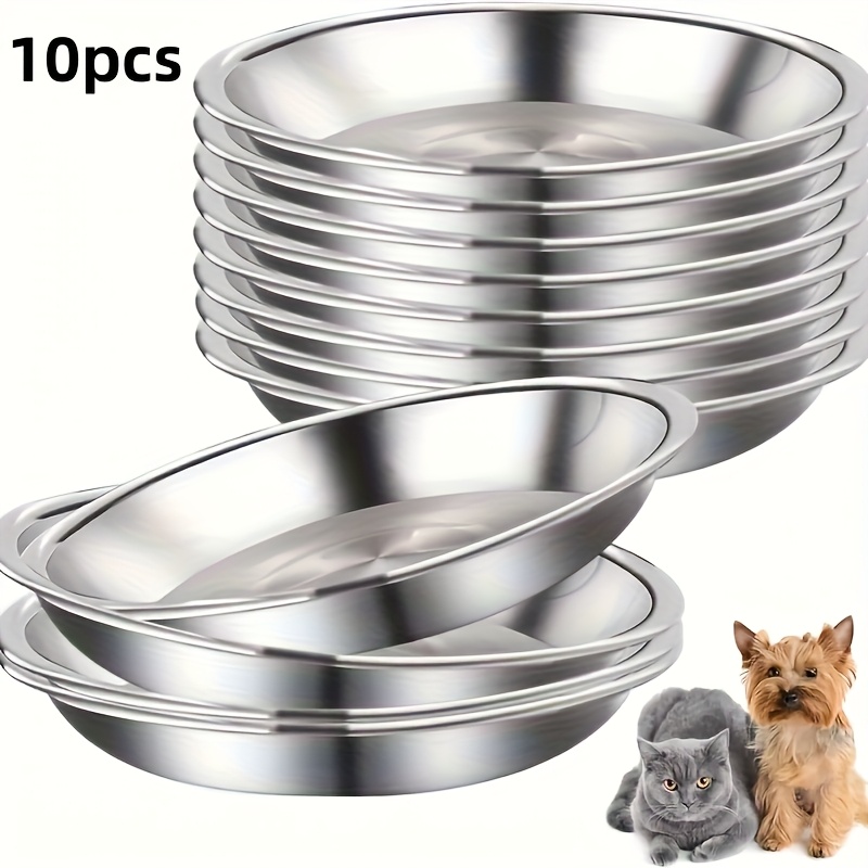 10er-Set Edelstahl-Näpfe – Vielseitig für Kleintiere & Katzen