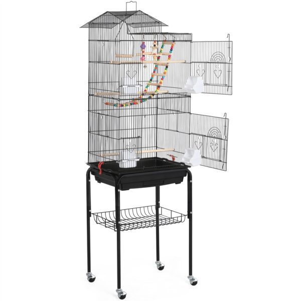 Costoffs Vogelkäfig mit Metallständer – Mobile Vogelvoliere – Bild 11