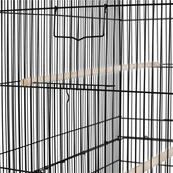 Costoffs Vogelkäfig mit Rollständer – Mobile Voliere mit Ablage – Bild 13