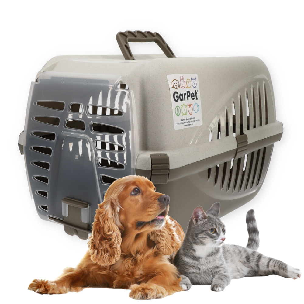 GARPET Transportbox für Katzen & kleine Hunde – 50x33x31 cm